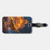 Fantasy Schattige Fire Ship Zee Bagagelabel (Achterkant horizontaal)