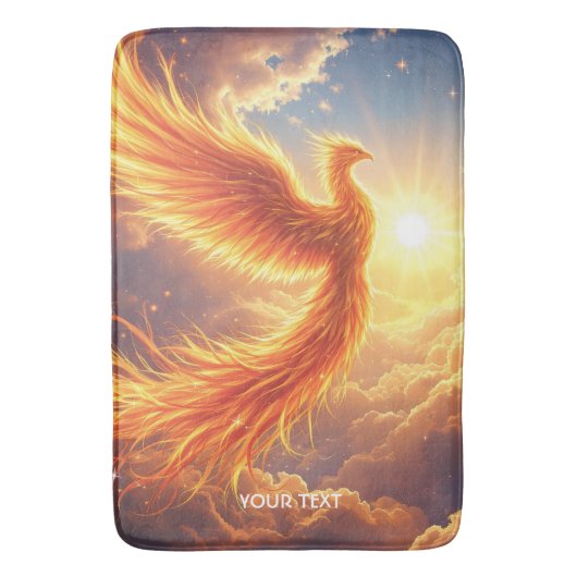 Fantasy Schattige Flaming Phoenix Rises Badmat (Voorkant Verticaal)