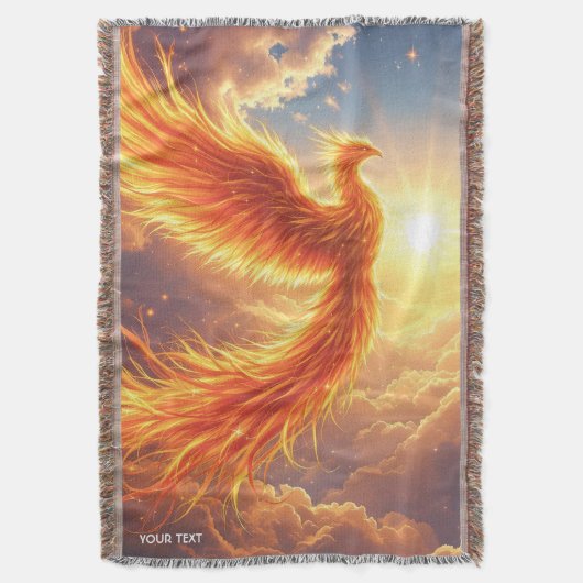 Fantasy Schattige Flaming Phoenix Rises Deken (Voorkant Verticaal)