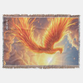 Fantasy Schattige Flaming Phoenix Rises Deken (Voorkant)