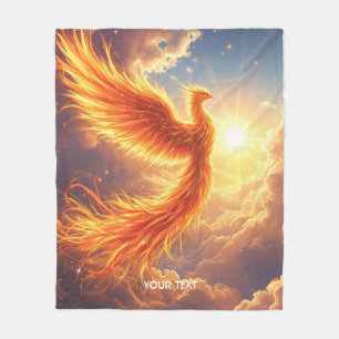 Fantasy Schattige Flaming Phoenix Rises Fleece Deken