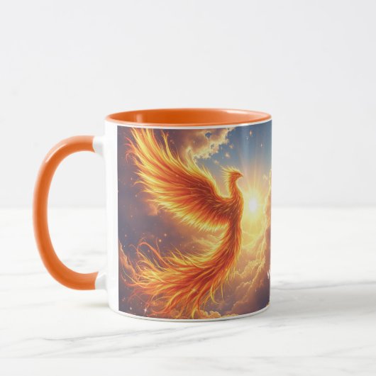 Fantasy Schattige Flaming Phoenix Rises Mok (Links)
