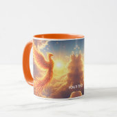 Fantasy Schattige Flaming Phoenix Rises Mok (Voorkant links)