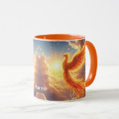 Fantasy Schattige Flaming Phoenix Rises Mok (Voorkant rechts)