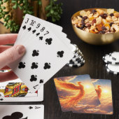 Fantasy Schattige Flaming Phoenix Rises Pokerkaarten (Insitu)
