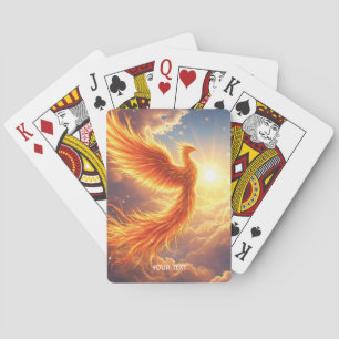 Fantasy Schattige Flaming Phoenix Rises Pokerkaarten