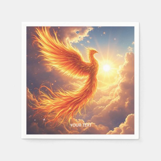 Fantasy Schattige Flaming Phoenix Rises Servet (Voorkant)