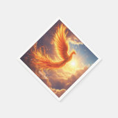Fantasy Schattige Flaming Phoenix Rises Servet (Hoek)