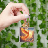 Fantasy Schattige Flaming Phoenix Rises Sleutelhanger (Hand)