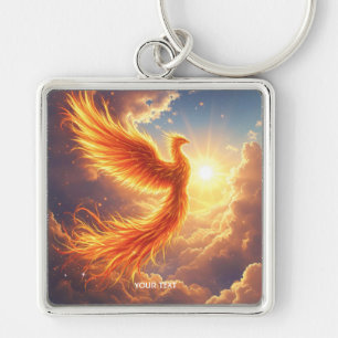 Fantasy Schattige Flaming Phoenix Rises Sleutelhanger