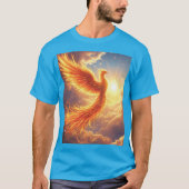 Fantasy Schattige Flaming Phoenix Rises T-shirt (Voorkant)