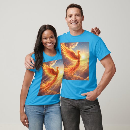 Fantasy Schattige Flaming Phoenix Rises T-shirt (Unisex)
