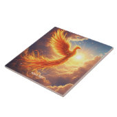 Fantasy Schattige Flaming Phoenix Rises Tegeltje (Zijkant)