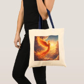 Fantasy Schattige Flaming Phoenix Rises Tote Bag (Voorkant (product))
