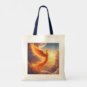 Fantasy Schattige Flaming Phoenix Rises Tote Bag (Achterkant)