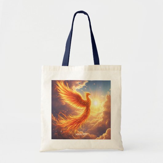 Fantasy Schattige Flaming Phoenix Rises Tote Bag (Voorkant)