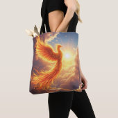 Fantasy Schattige Flaming Phoenix Rises Tote Bag (Dichtbij)