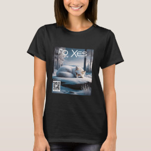 Fantasy Schattige Fox Winter Magazine T-shirt