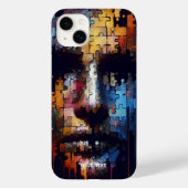 Fantasy Schattige Fragments Man Face Case-Mate iPhone Case (Achterkant)