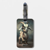 Fantasy Schattige Funny Baby Goat Bagagelabel (Achterkant verticaal)
