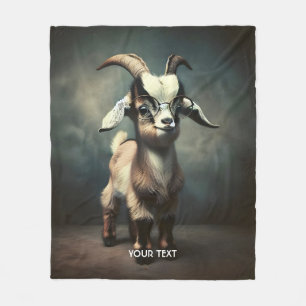 Fantasy Schattige Funny Baby Goat Fleece Deken