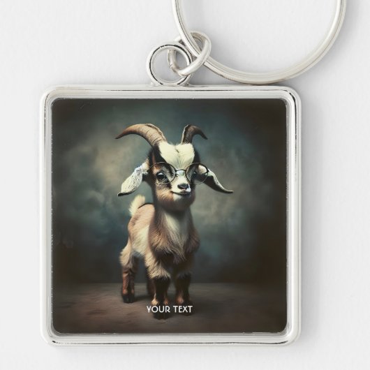 Fantasy Schattige Funny Baby Goat Sleutelhanger (Voorkant)