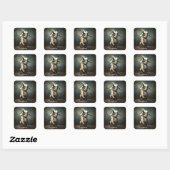 Fantasy Schattige Funny Baby Goat Vierkante Sticker (Vel)
