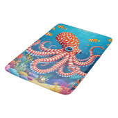 Fantasy Schattige geruit octopus Zee Badmat (Gekanteld)