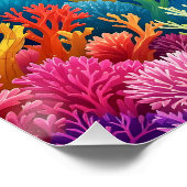 Fantasy Schattige geruit octopus Zee Perfect Poster (Hoek)