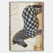 Fantasy Schattige geruit witte Zebra Deken (Voorkant Verticaal)