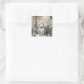 Fantasy Schattige Ghost Badkamer Papier Vierkante Sticker (Tas)