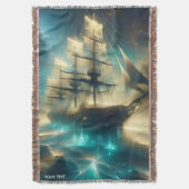 Fantasy Schattige Ghost Zee Ship Deken (Voorkant Verticaal)