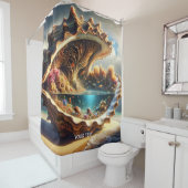 Fantasy Schattige Giant Shell Zee Douchegordijn (In situ)
