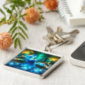 Fantasy Schattige Glass Girl Cat Sleutelhanger (Zijkant)