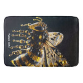 Fantasy Schattige Glass Yellow Black Bee Badmat (Voorkant)