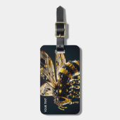 Fantasy Schattige Glass Yellow Black Bee Bagagelabel (Voorkant verticaal)