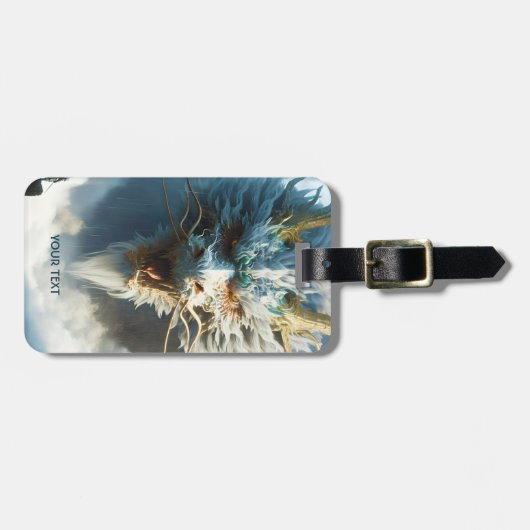 Fantasy Schattige Great Strong Dragon Bagagelabel (Voorkant horizontaal)