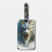 Fantasy Schattige Great Strong Dragon Bagagelabel (Achterkant verticaal)