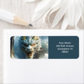 Fantasy Schattige Great Strong Dragon Etiket (Insitu)