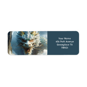 Fantasy Schattige Great Strong Dragon Etiket