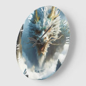 Fantasy Schattige Great Strong Dragon Grote Klok (Hoek)