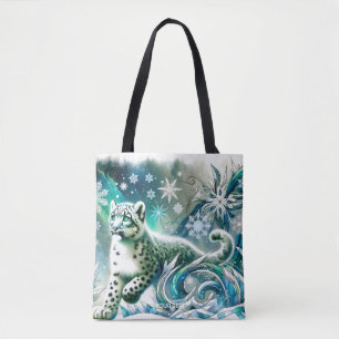 Fantasy Schattige Green Eyes Leopard Tote Bag