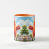 Fantasy Schattige Grote Oranje Kat Mok (Midden)