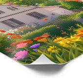 Fantasy Schattige Grote Oranje Kat Perfect Poster (Hoek)