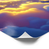 Fantasy Schattige Happy Earth Space Perfect Poster (Hoek)