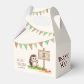 Fantasy Schattige Happy Hedgehog Forest Verjaardag Bedankdoosjes (Achterkant)