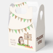 Fantasy Schattige Happy Hedgehog Forest Verjaardag Bedankdoosjes (Geopend)
