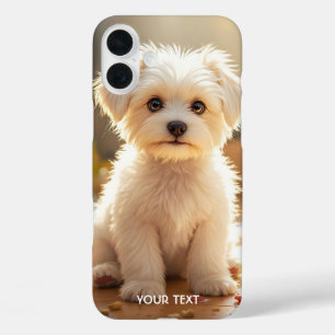 Fantasy Schattige Happy Maltese Puppy iPhone 16 Plus Hoesje