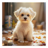 Fantasy Schattige Happy Maltese Puppy Perfect Poster (Voorkant)