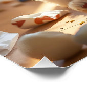 Fantasy Schattige Happy Maltese Puppy Perfect Poster (Hoek)